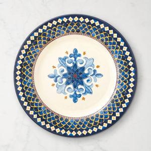 Sicily Outdoor Melamine Dinner Plates, BLUE