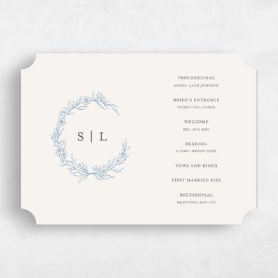 Beige Ticket Wedding Program - Goundry
