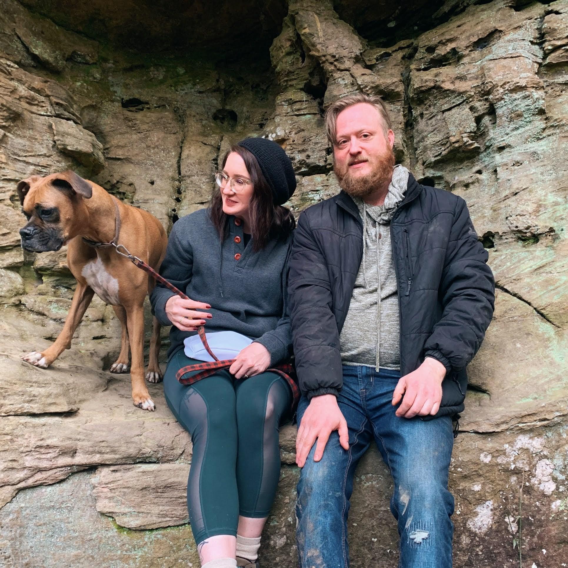 March 2020, on our trip to the Gorge where we got engaged.
