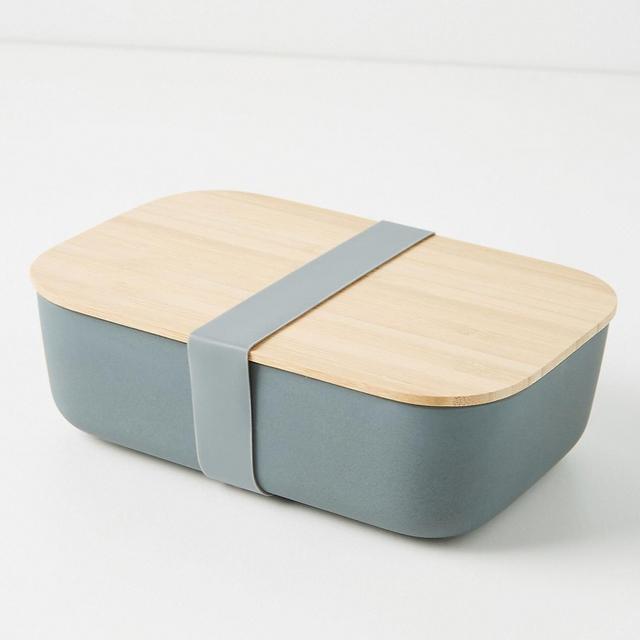 Anthropologie Kai Bamboo Melamine Bento Box - Carbon