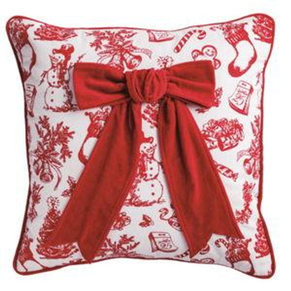 Bow Embellished Pillow