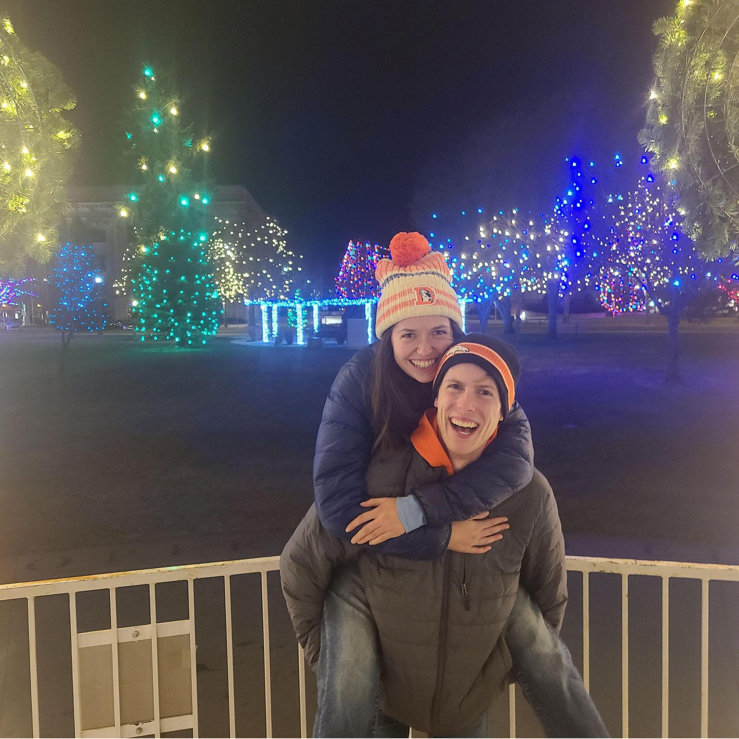 Visiting the Christmas lights in downtown Greeley, Colorado. Got to spend some time with our great friends Noah and Cheyenne!