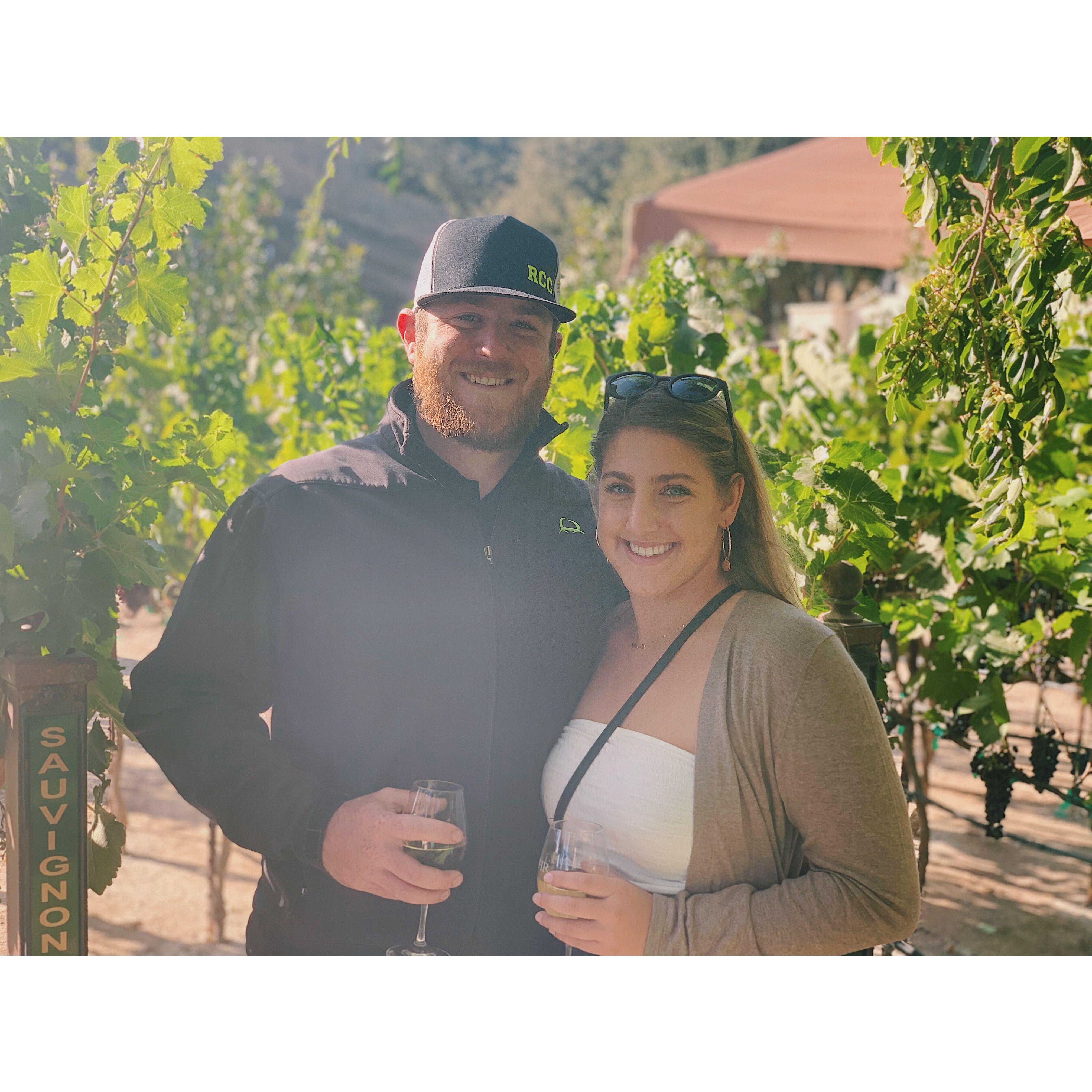 Kaley's first time wine tasting, Peter's first time tasting wine ;-) Paso Robles, CA 2019