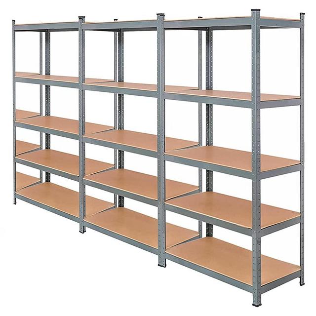 Tangkula 72" Storage Shelves, Heavy Duty Steel Frame 5-Tier Garage Shelf, Metal Multi-Use Storage Shelving Unit for Home/Office/Dormitory/Garage (3, Grey)