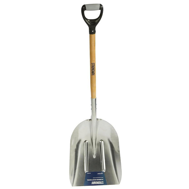 Strongway Aluminum Scoop Shovel 30 in. w/Wood Handle