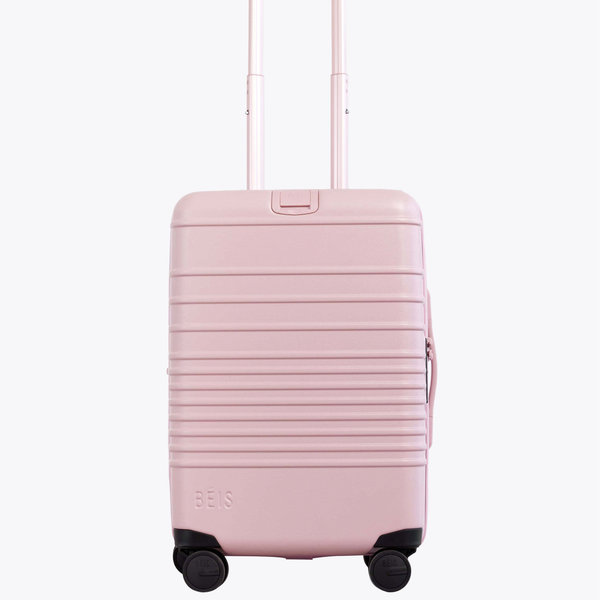 BÉIS 'The Carry-On Roller' in Atlas Pink - Pink Carry On Suitcase & Hard Shell Luggage