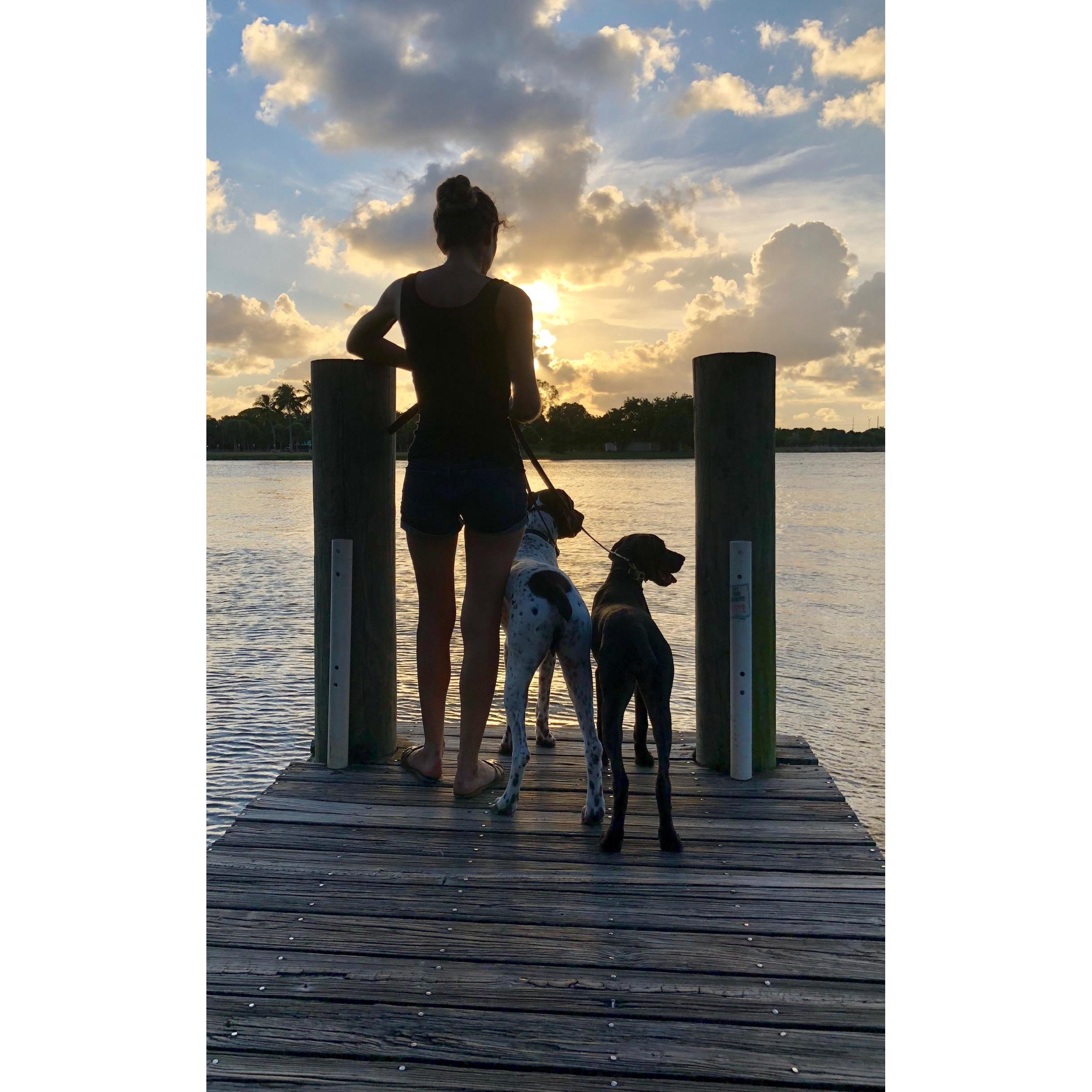 Evening walks in the neighborhood