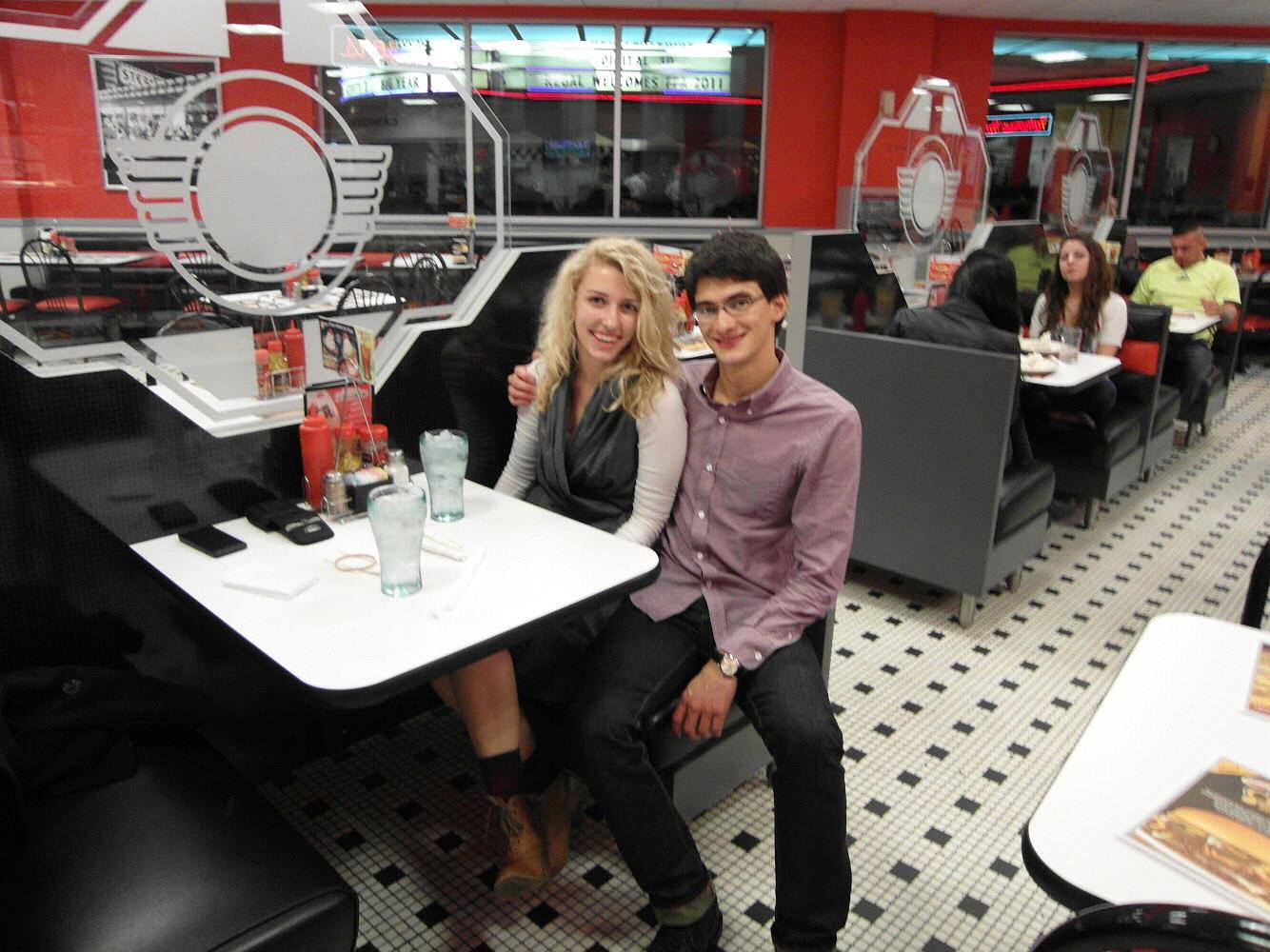 Post-concert power meal in downtown Indy, 2011