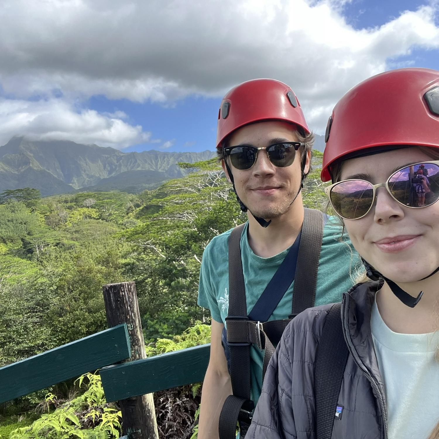 Zip lining in Hawaii
