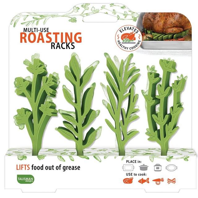 Talisman Designs Multi-Use Roasting Rack & Trivets, Raise Meat & Veggies in Cookware, Evenly Cook, Non-Stick, Heat Resistant up to 500 Degrees Fahrenheit