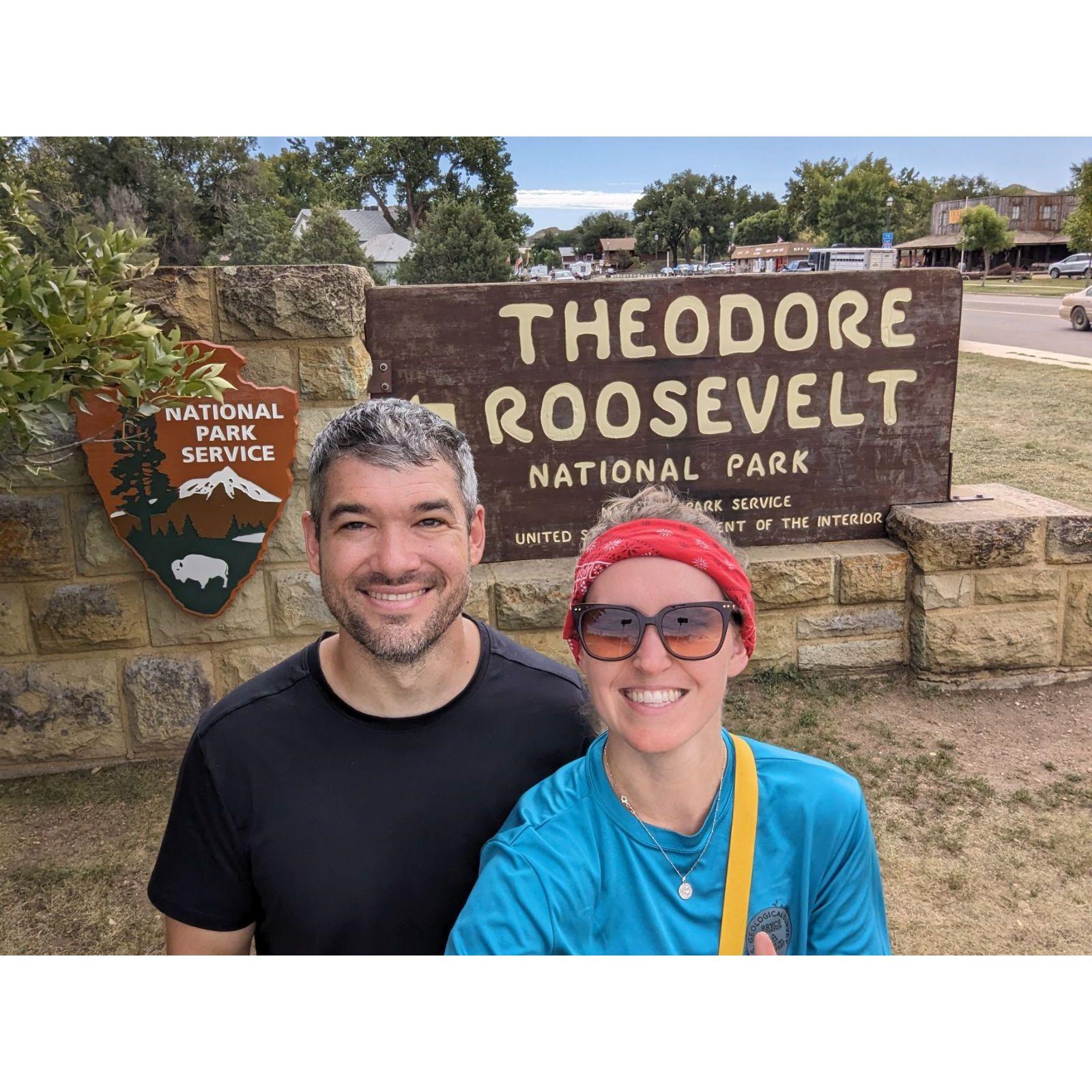 The first photo of us together on our fourth date at Theodore Roosevelt National Part in North Dakota. Jenn told Mike she's going to ND on the third date and Mike promptly invited himself!