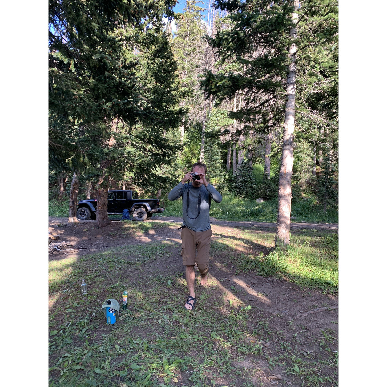Aug 19: Once again, the photographer gets photographed. Majestic. Especially since he had hopped over with only one shoe to get the shot.