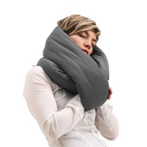 Huzi Infinity Pillow - Design Power Nap Pillow, Travel and Neck Pillow (Grey)