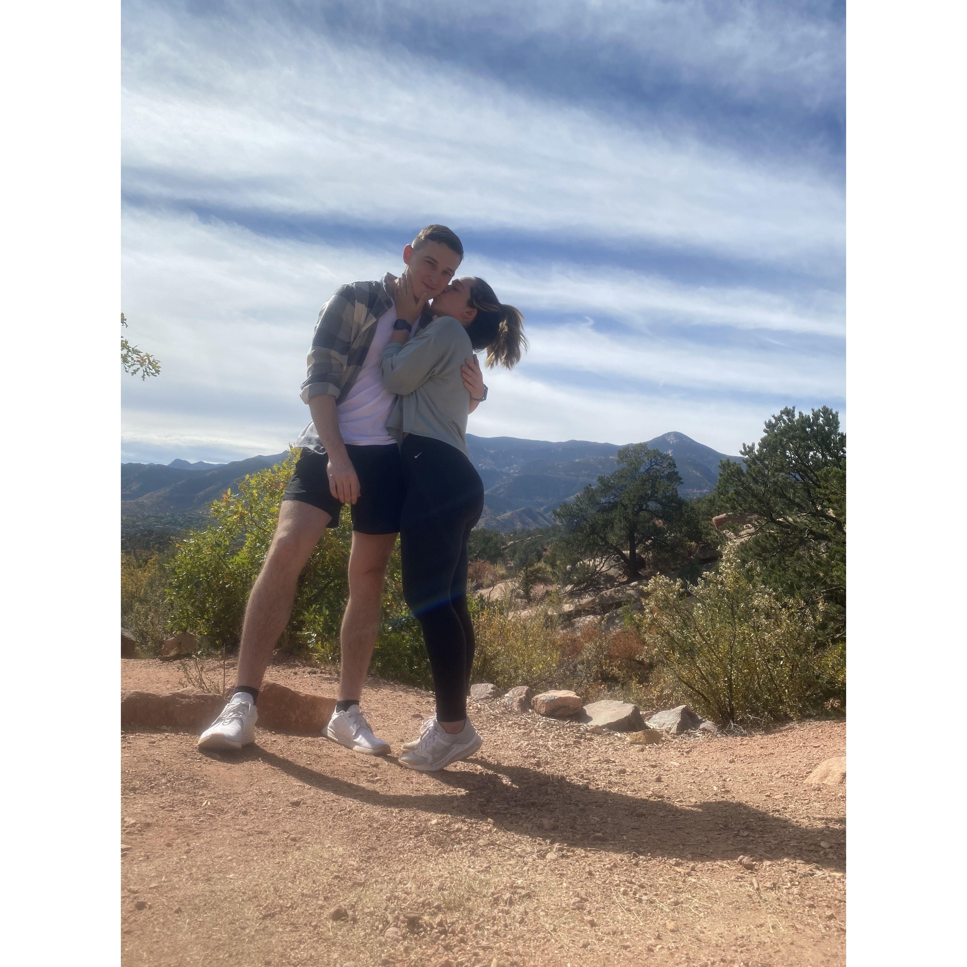 October 2021: Nicky and I ended going long-distance starting in August of 2021. Here we are in Colorado when I visited him on fall break!