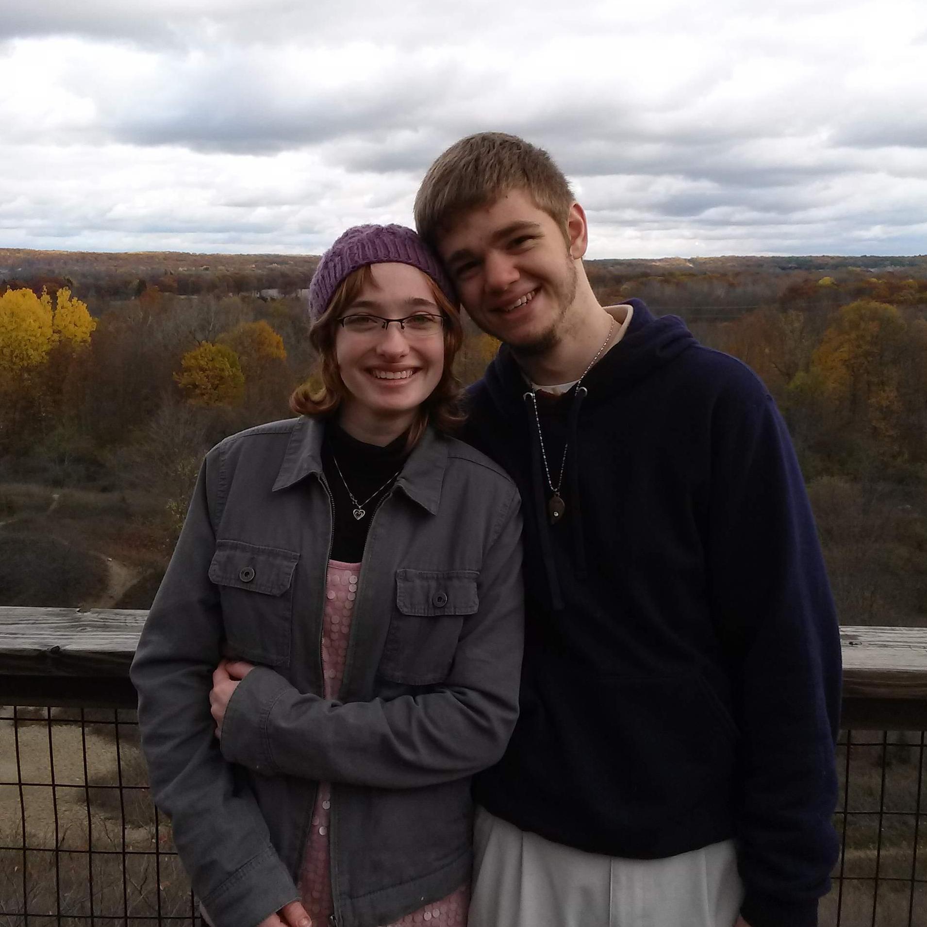11.2.2013 - Kalamazoo, MI
Smiling for a picture at the top of Cooper’s Overlook at the Kalamazoo Nature Center.