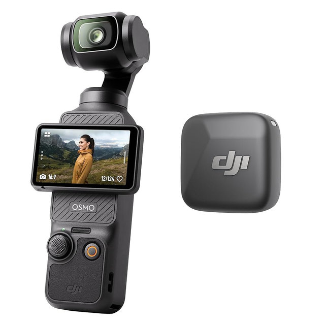 DJI Osmo Pocket 3 Vlog Combo, Vlogging Camera with 1'' CMOS & 4K/120fps for YouTube, Mic Mini Transmitter (Infinity Black)