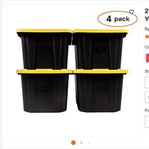 HDX Storage Bins 27 Gallon