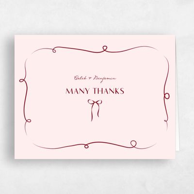 Lightest Blush, Pink Wedding Thank You - Kasey Landscape