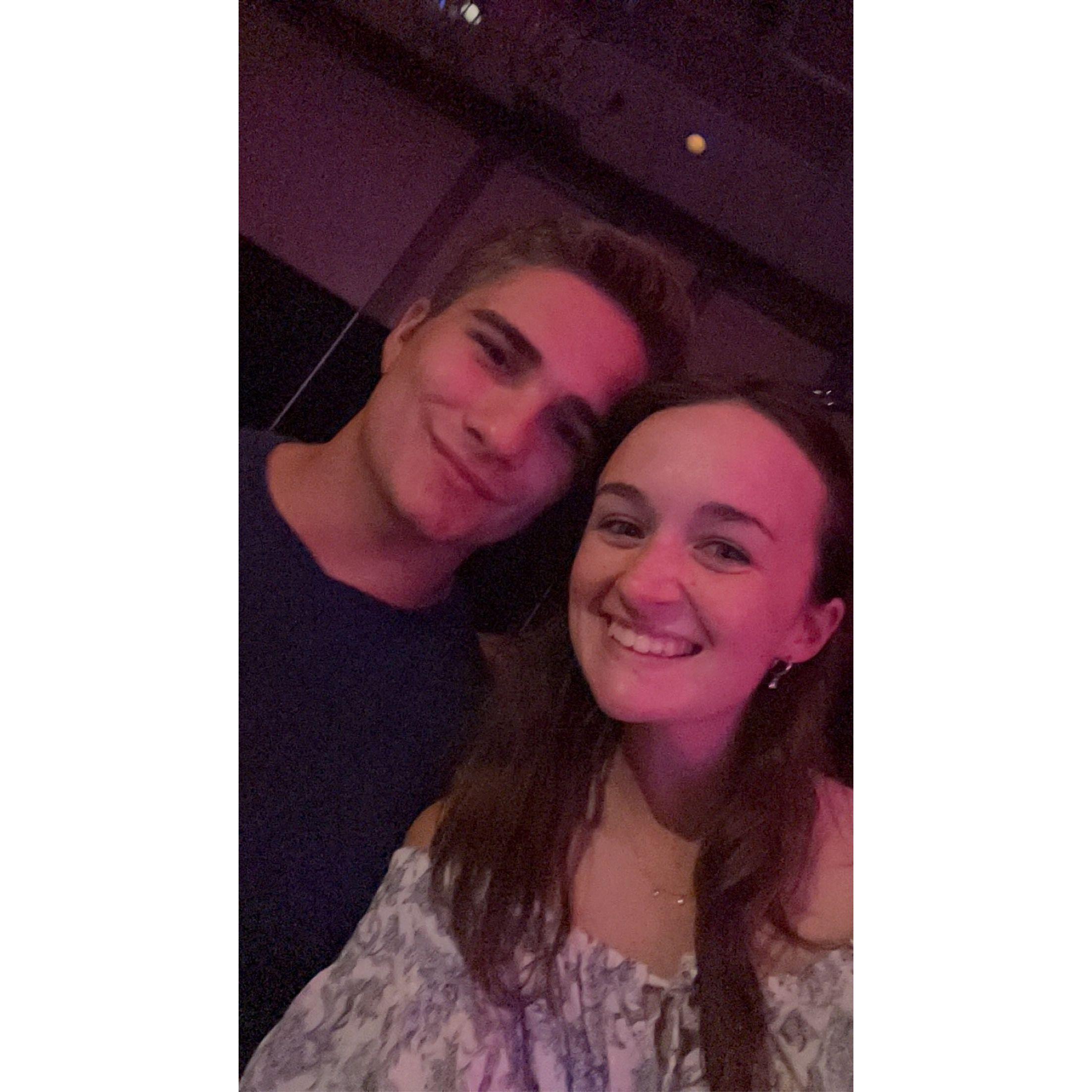 We went to a comedy show with his siblings, some of them were really funny, and some were really not...
