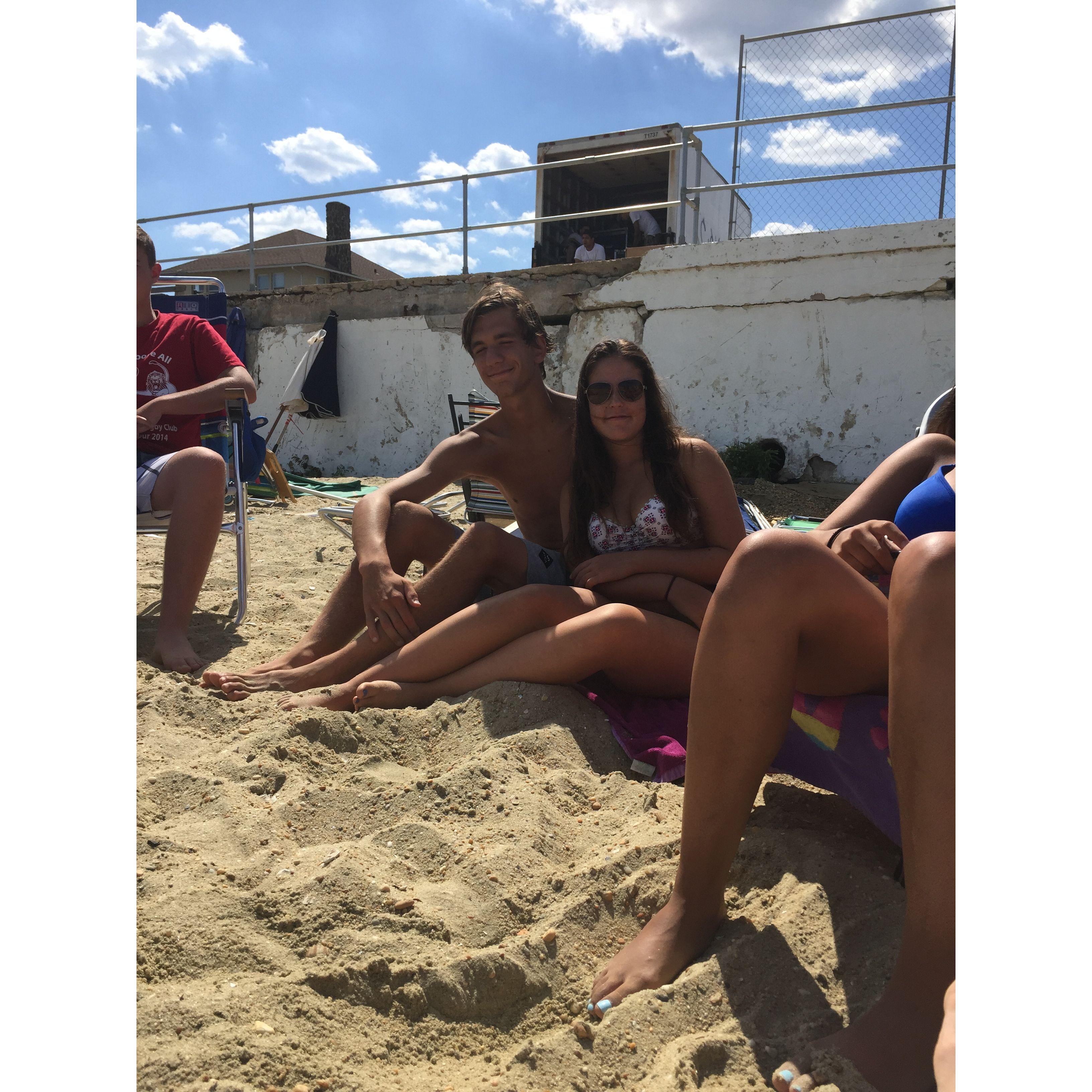 One of our first photos together at Allenhurst Beach Club! (2015)