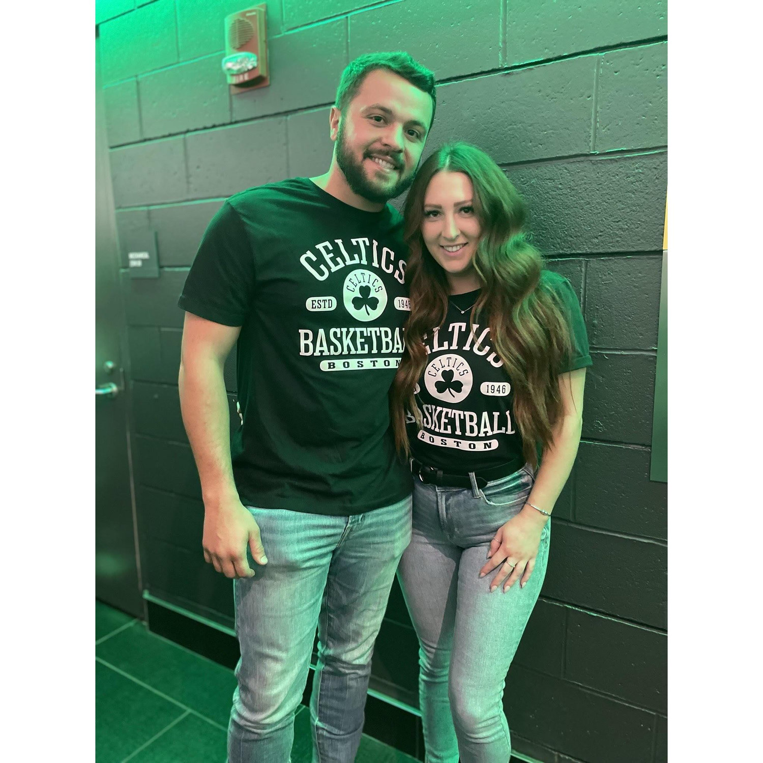 One of Benjamin's first trips to Boston, a Celtics game was a must!