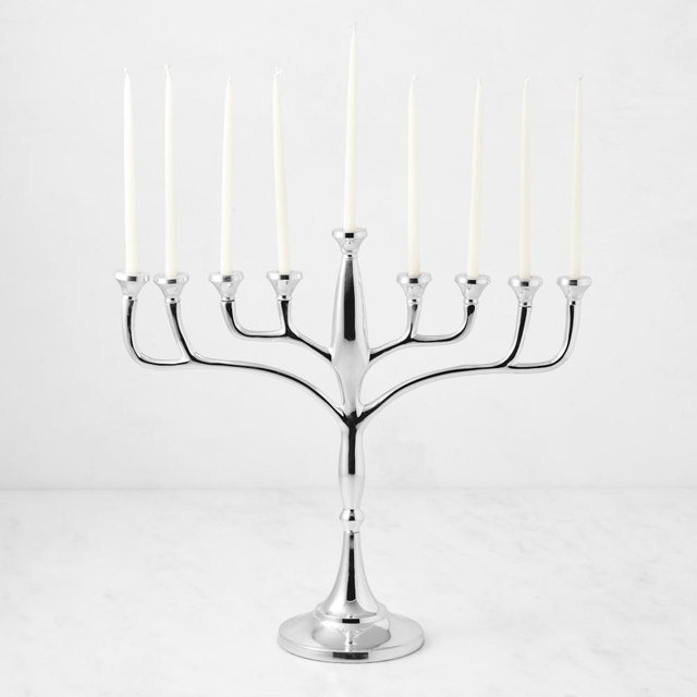 Williams Sonoma Silver Menorah