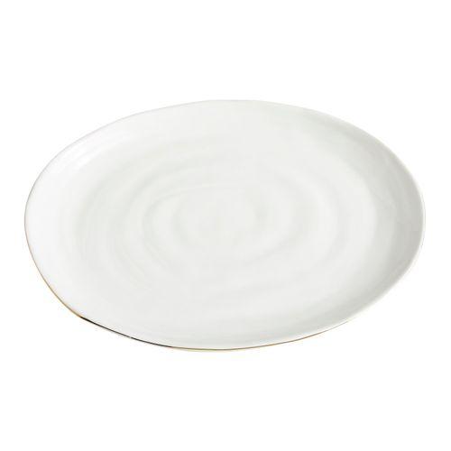 Elegant Gold Rim White Platter