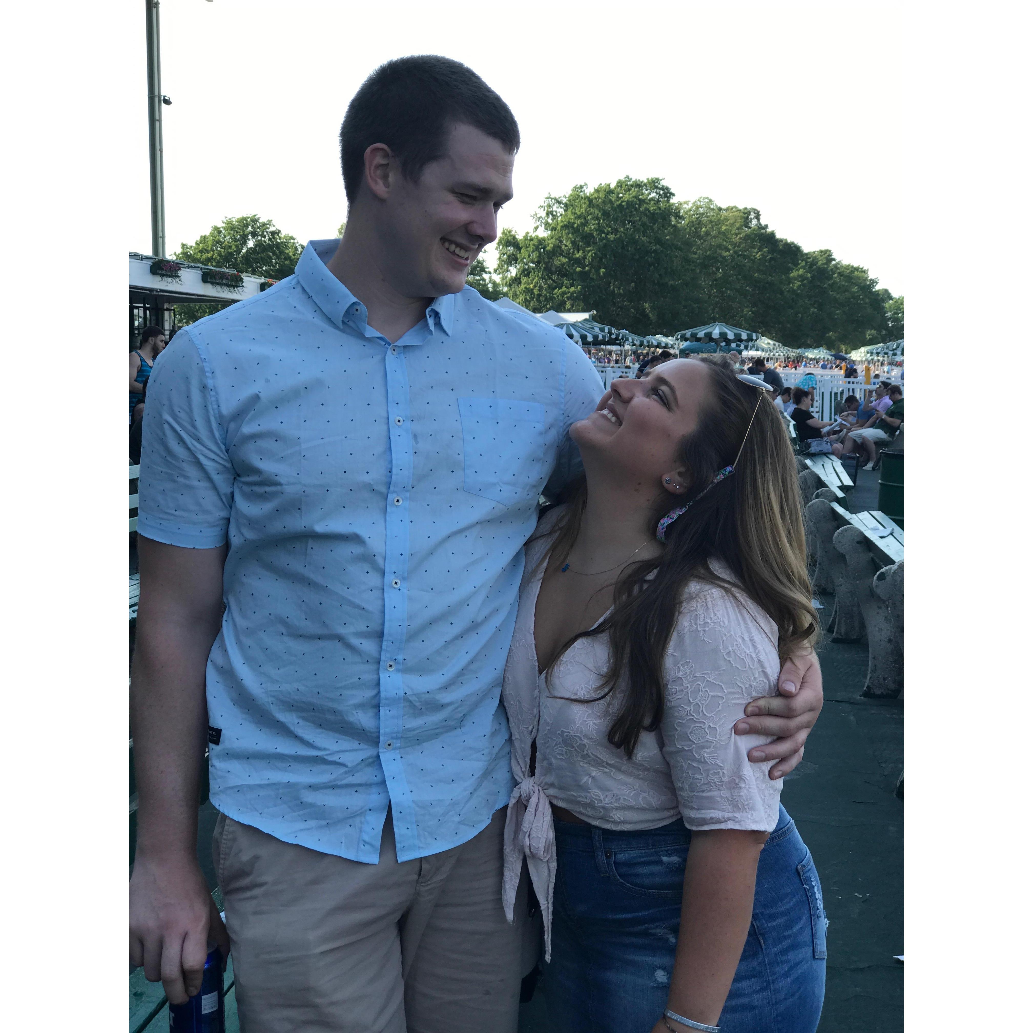 Celebrating Dan's Jordan Year birthday at the horse track