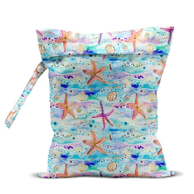 zcyxuuw Wet Bag for Swimsuit, Beach Travel Essentials Wet Dry Bag, for Sunscreen Toiletry Dirty Clothes Yoga Gym Diaper, Friends Summer Beach Vacation Gifts. Starfish and jellyfish