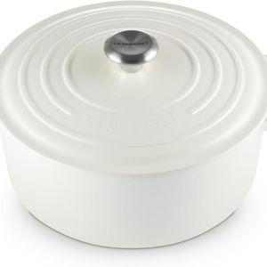 Le Creuset Enameled Cast Iron Signature Round Dutch Oven, 7.25 qt., White
