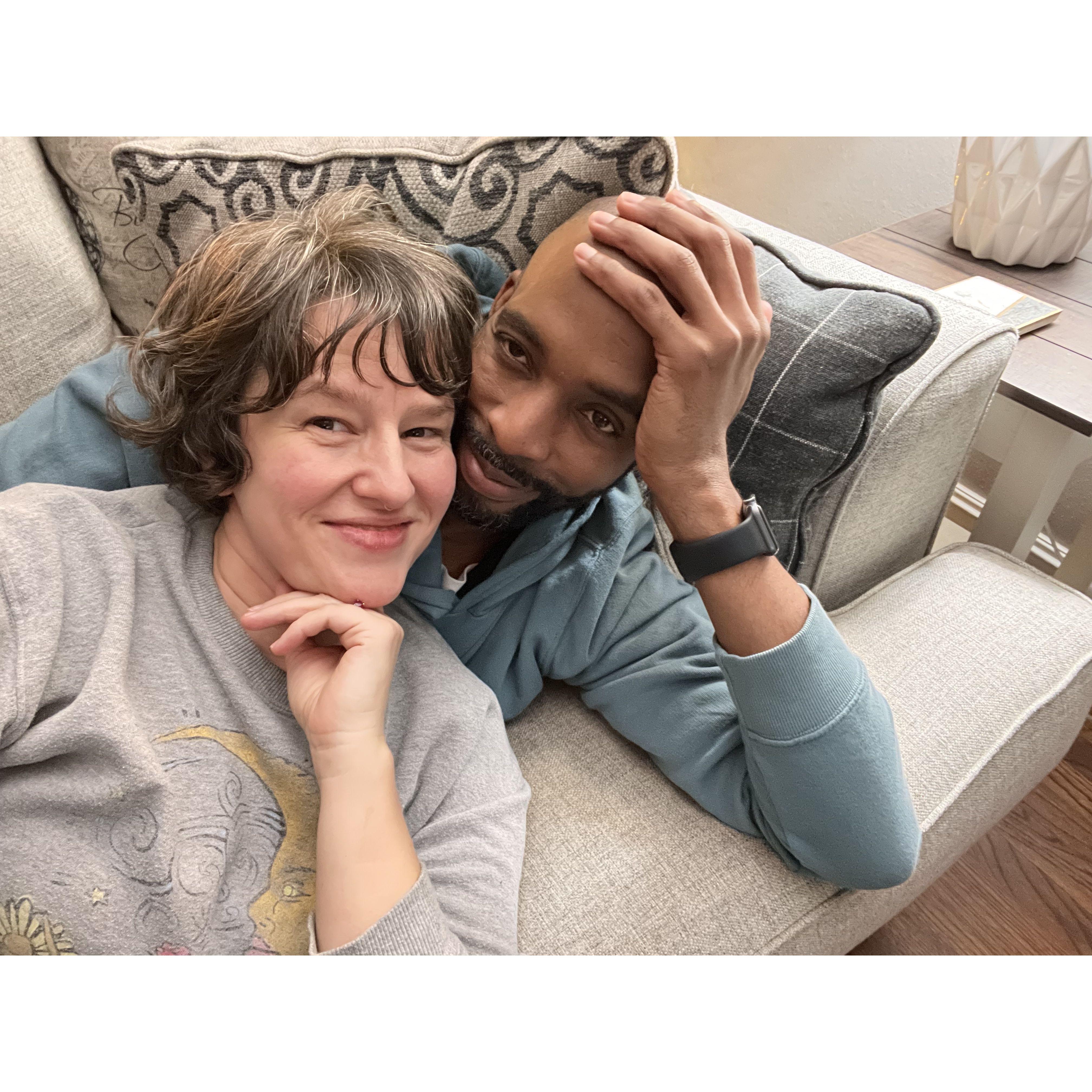 Friday night cuddles are our favorite pass time