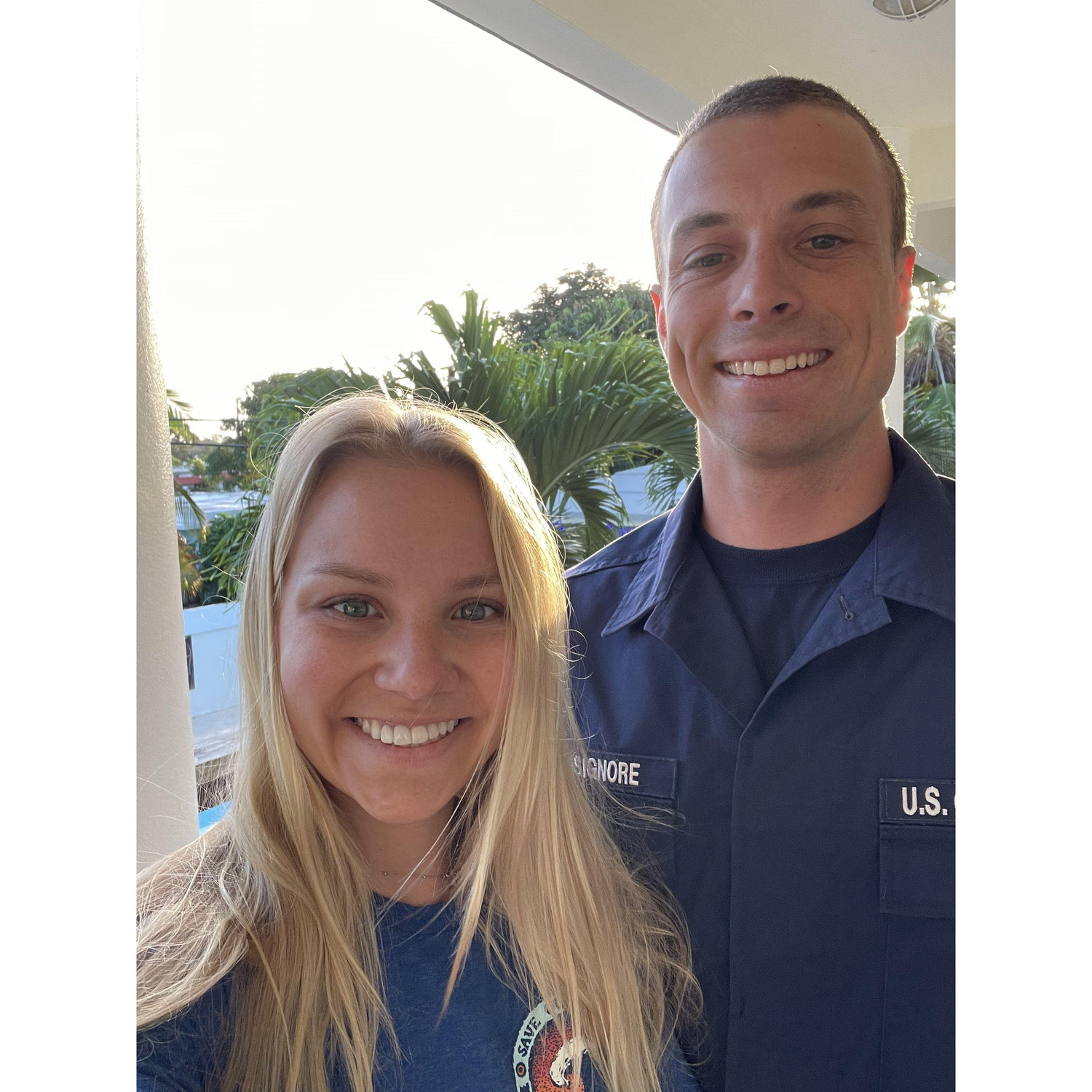 Sebastian's first day of work at the CG base in Aguadilla Puerto Rico!