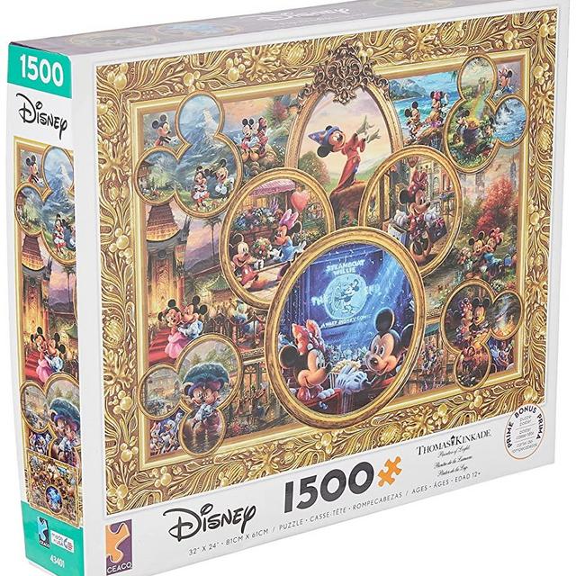 Ceaco - Thomas Kinkade - Disney Dreams Collection - Mickey's 90th Birthday Collage - 1500 Piece Jigsaw Puzzle