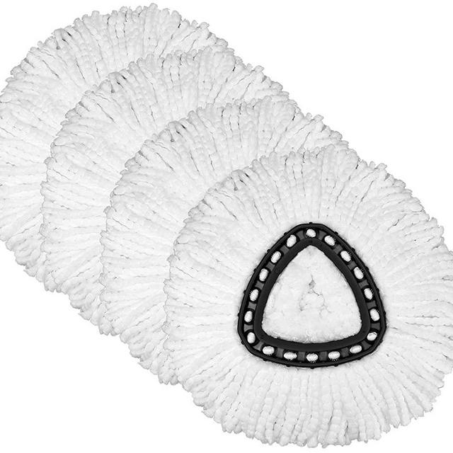 4 Pack Mop Replacement Heads for O-Ceda Spin Mop, Microfiber Mop Refills, Easy Cleaning Mop Head Replacement