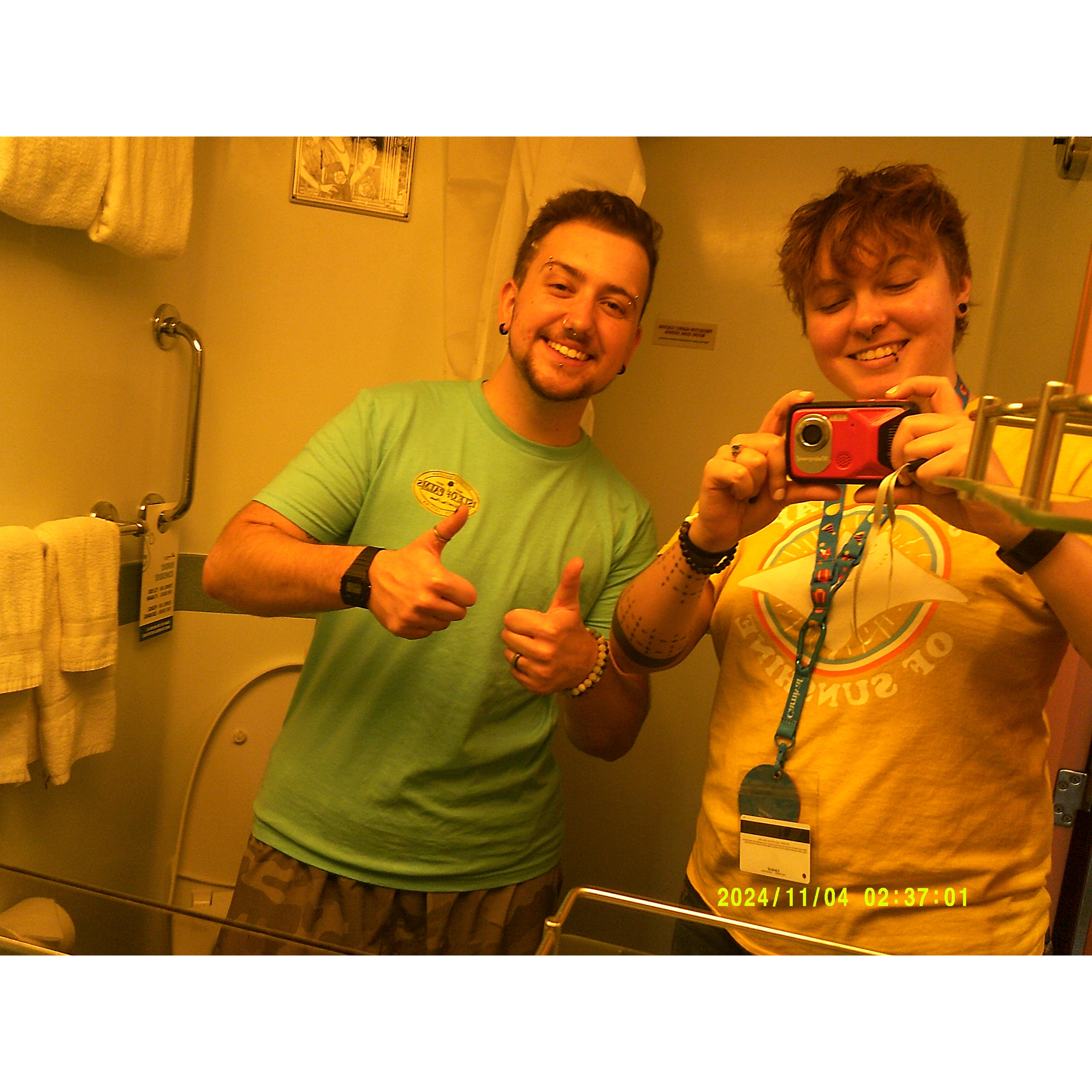 Our stateroom aboard Carnival Freedom