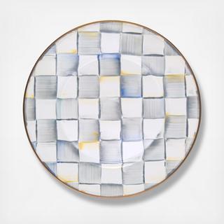 Sterling Check Enamel Dinner Plate