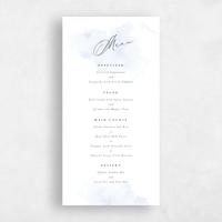 Blue Wedding Menu - Lombok