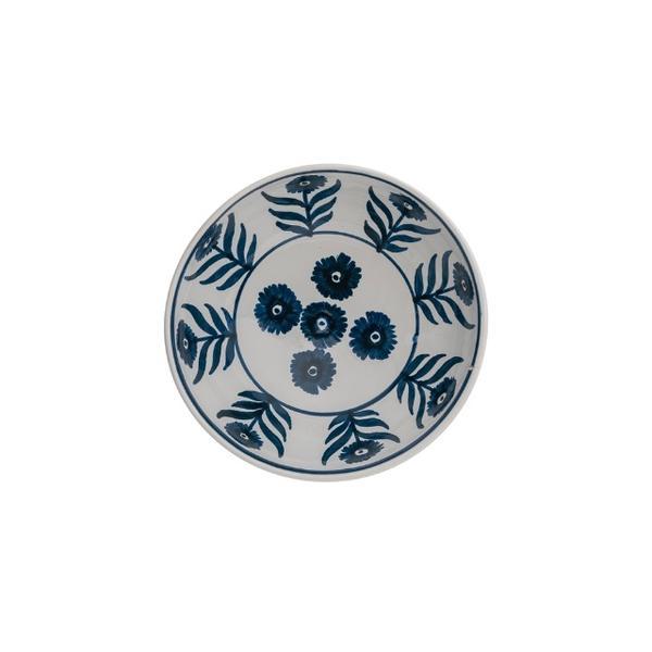 Blue Summer Flower Ceramic Pudding Bowl