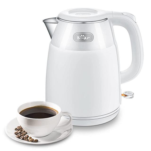 Bear Electric Kettle, 1.5L Rapid-boil Water Boiler, Stainless Steel 304 Inside, 1500W Tea Kettle with Auto Shut Off & Boil Dry Protection, Electric Water Kettle Great for Tea and Coffee