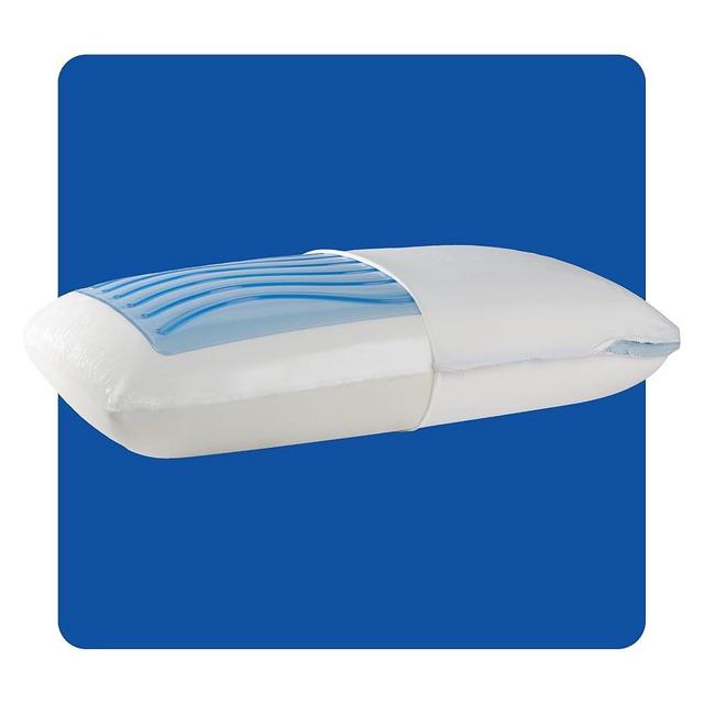 Sealy Dreamlife King Size Memory Foam Cooling Pillow with SealyChill Cooling Gel, Removable Machine-Washable Cover, Made in The USA, White