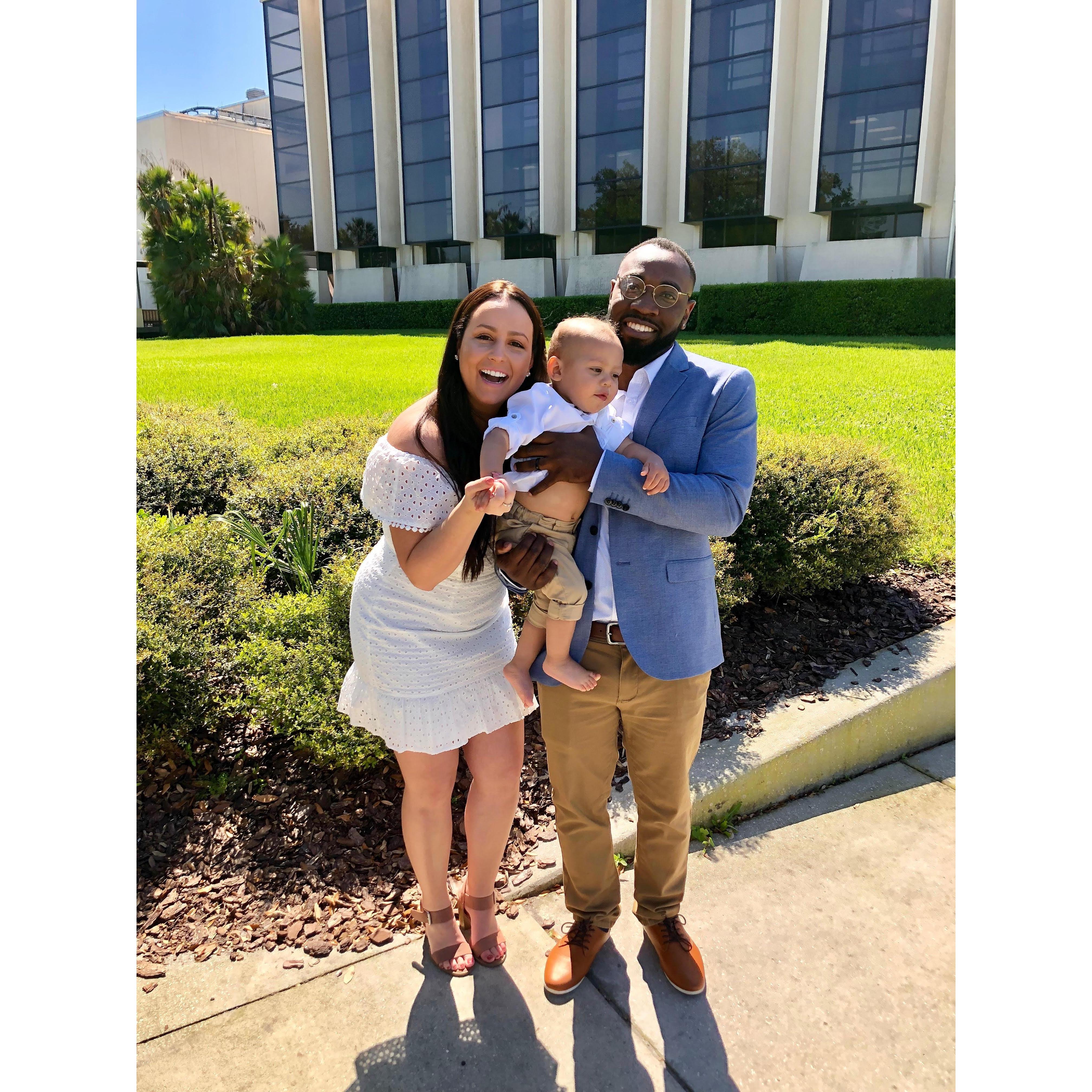 After the ceremony, Jax was ready for a nap. It was a long day for the little guy.