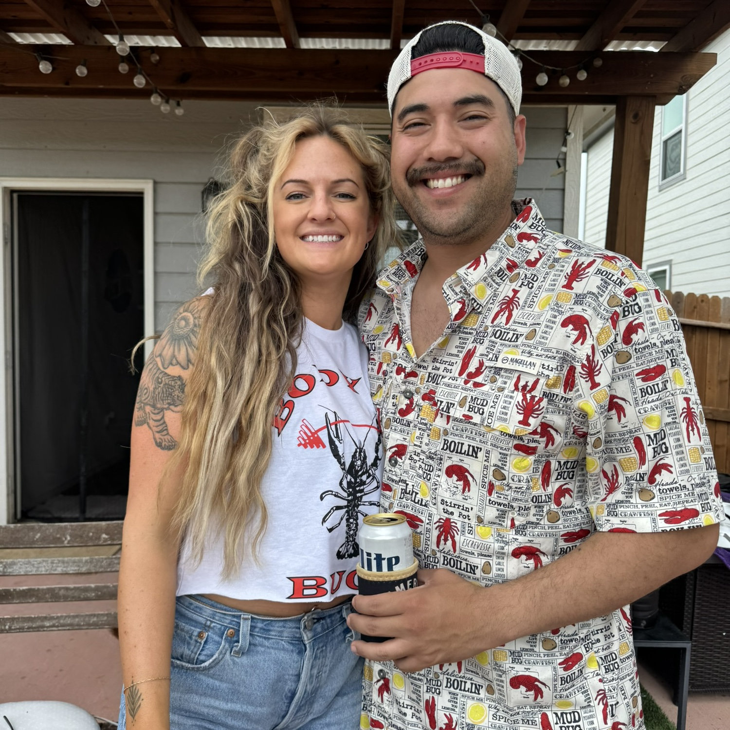 William and Sarah host a crawfish bowl