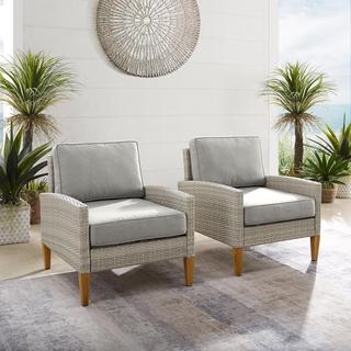 Capella Outdoor Wicker 2-Piece Chair Set