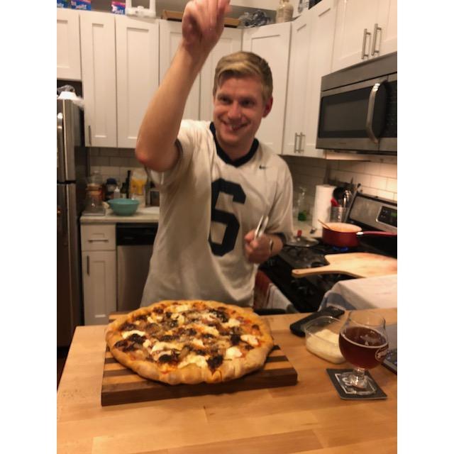 Wine and cheese (and pizza) nights with our favorite host