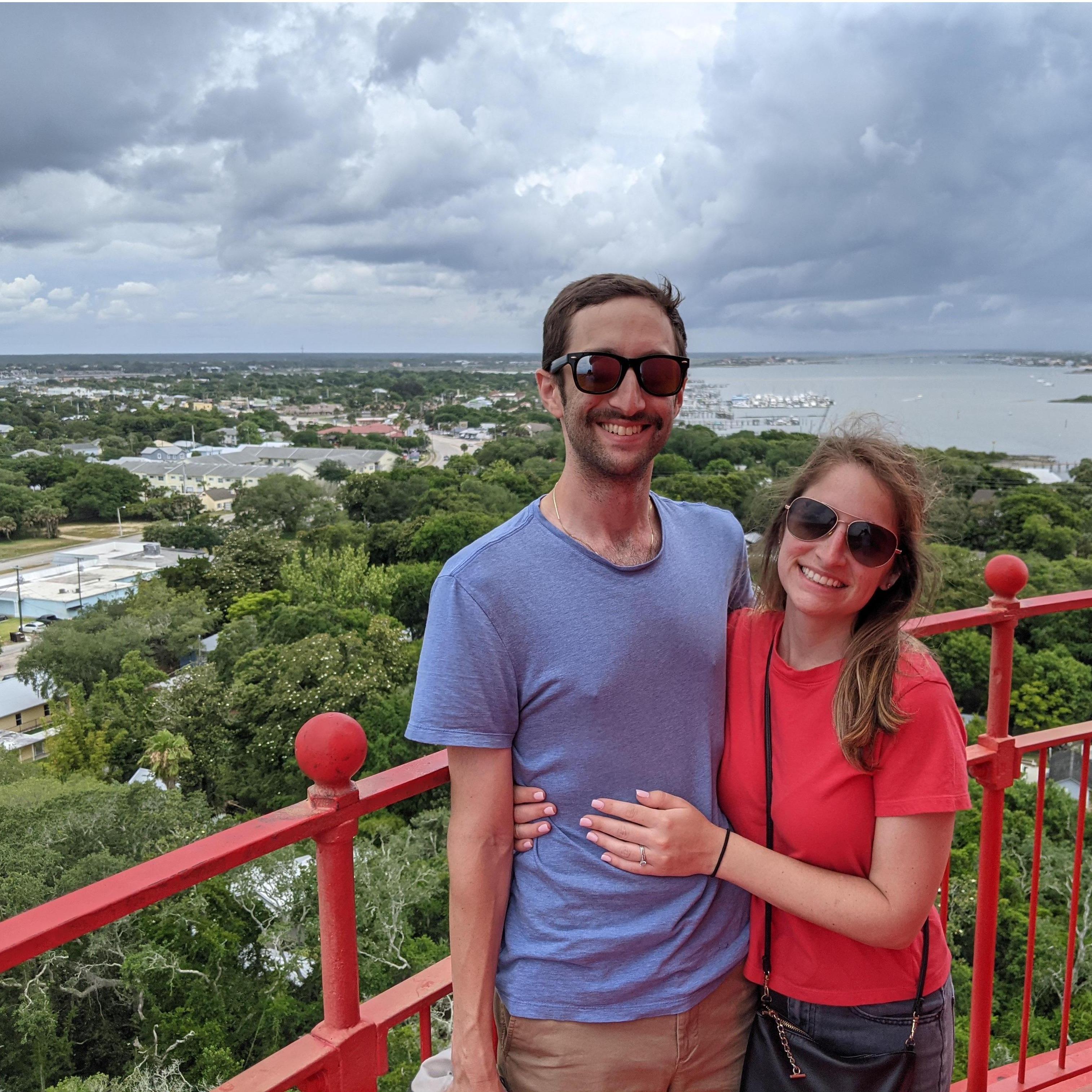 We loved our trip to St. Augustine. Here we are on top of the famous lighthouse!