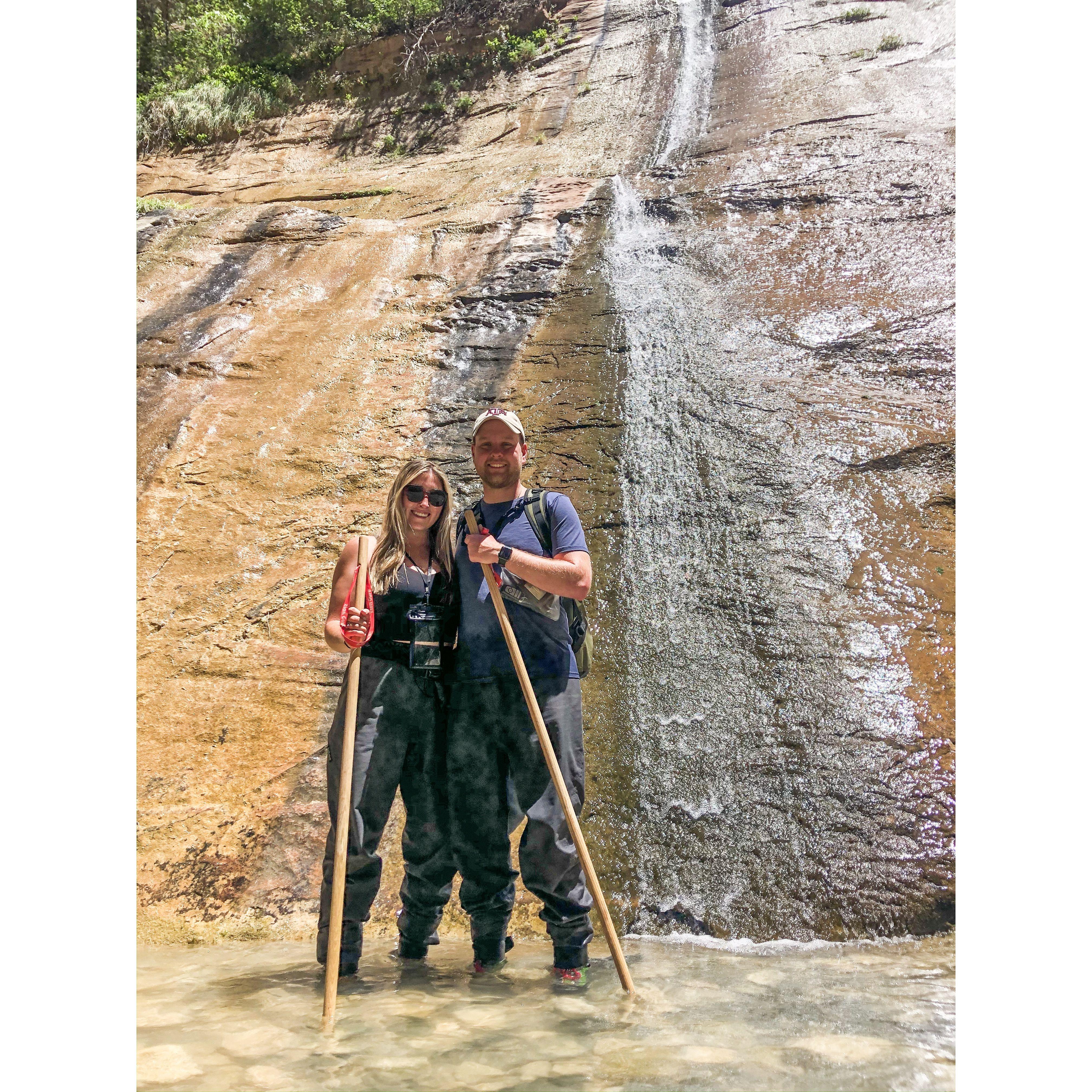hiking The Narrows in Zion National Park
