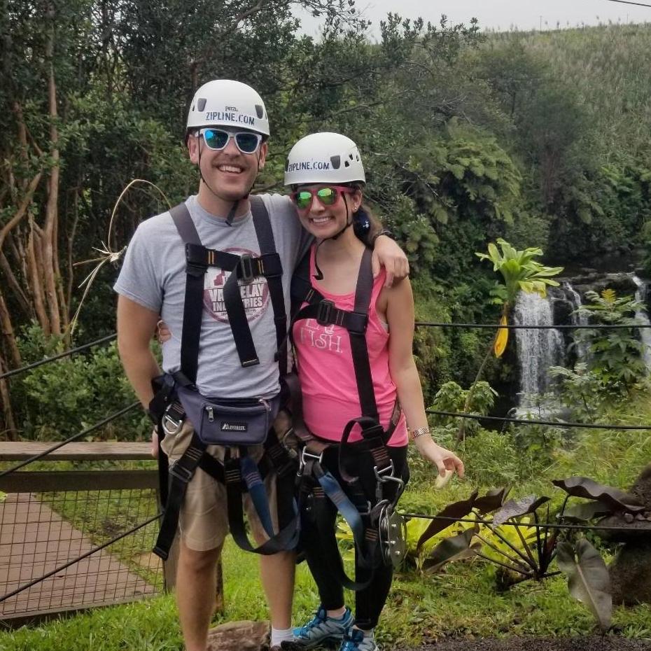 Zip-lining in Hawaii.