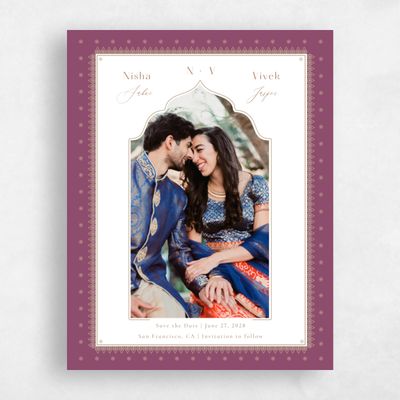 Purple Wedding Save the Date - Pyaar Photo