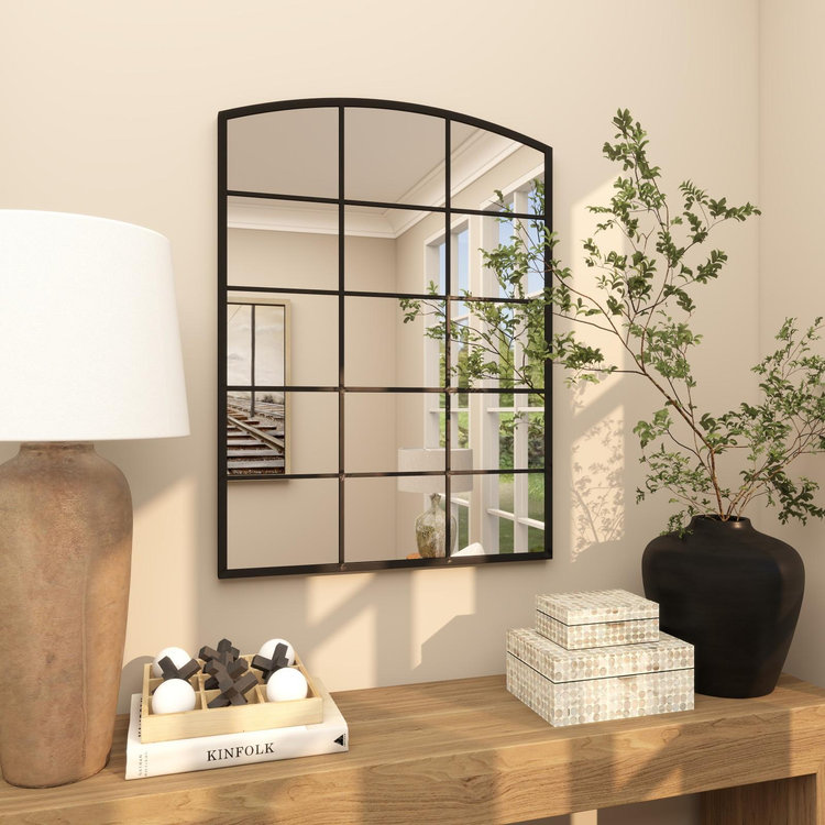 allaround パネル　MONOEYES 戸高　lynch Tisbury Lane, Metal Arched Window Pane Room Wall Mirror | Zola
