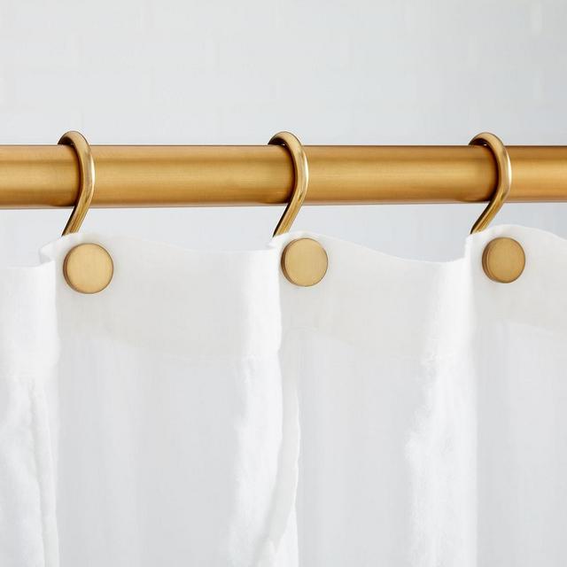 Shower Curtain Rings, Antique Brass